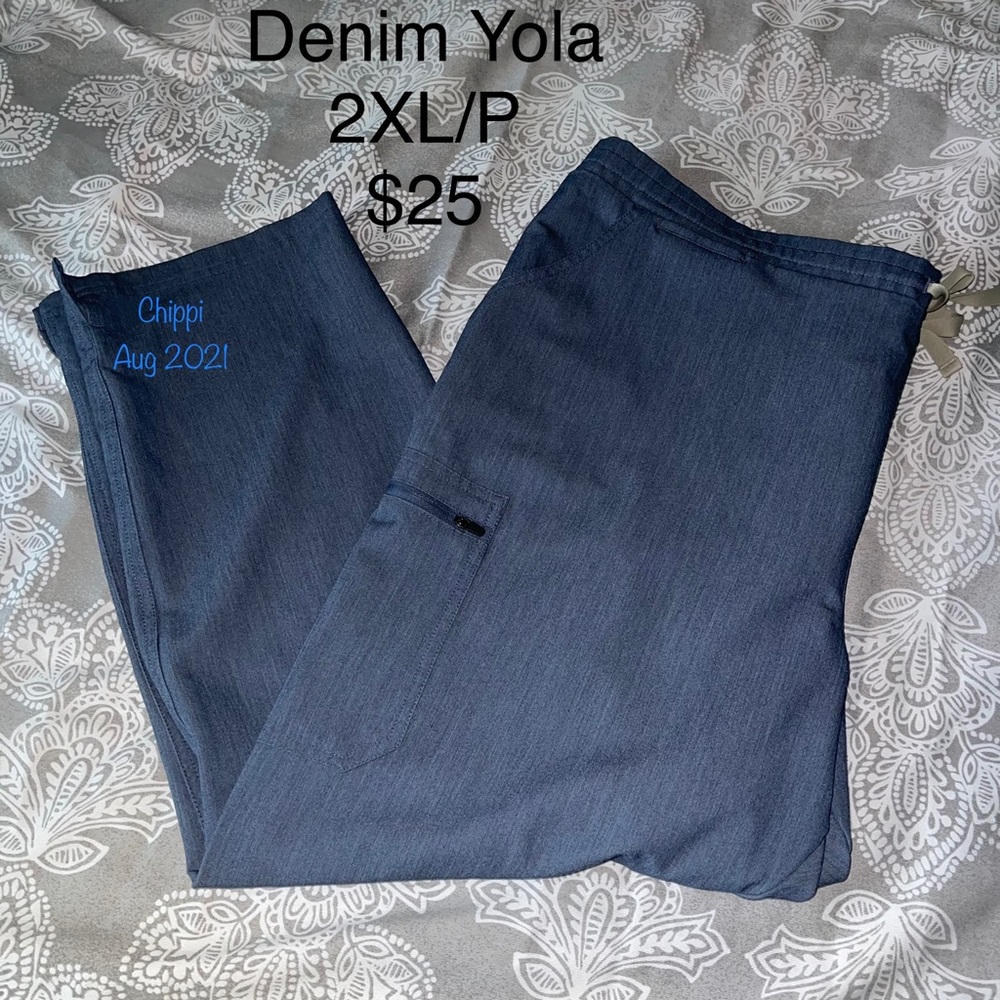 Figs Yola scrub pants XXL/P in Denim